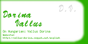 dorina vallus business card